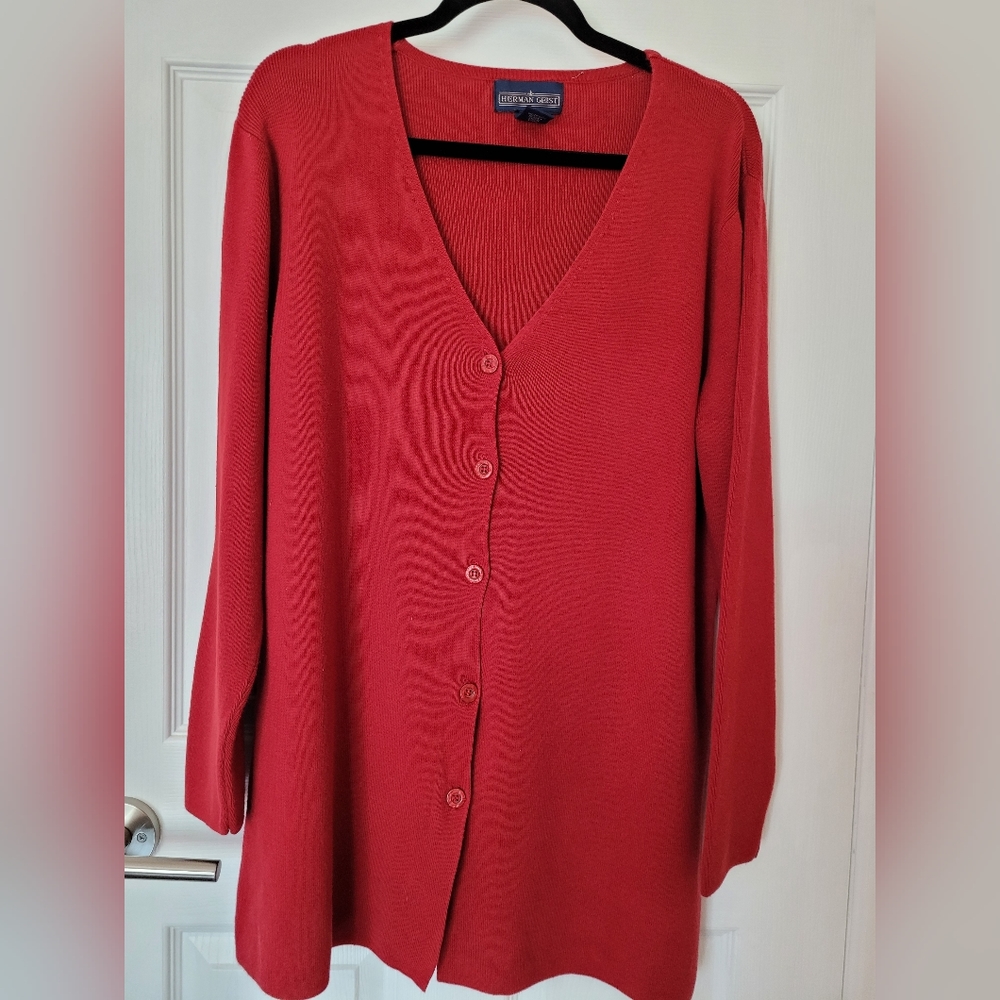 Herman Geist Cardigan Red XL